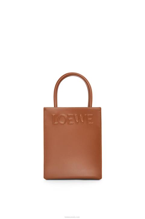 Loewe Standard A5 Tote in sleek calfskin 688V116 Women Tan