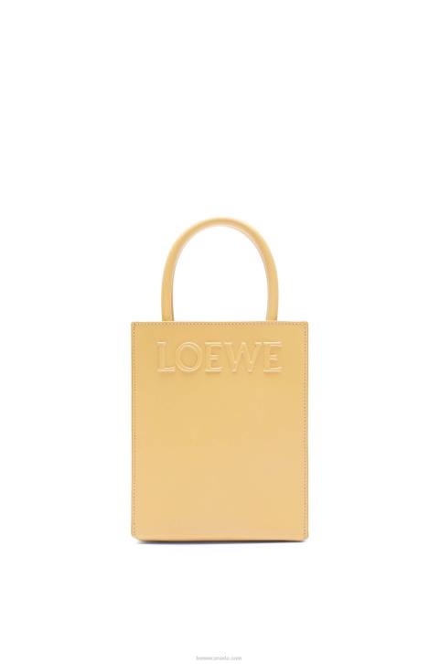 Loewe Standard A5 Tote in sleek calfskin 688V119 Women Dark Butter