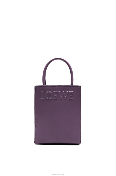 Loewe Standard A5 Tote in sleek calfskin 688V192 Women Deep Aubergine
