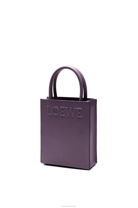 Loewe Standard A5 Tote in sleek calfskin 688V192 Women Deep Aubergine