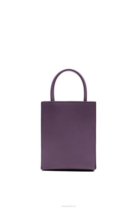 Loewe Standard A5 Tote in sleek calfskin 688V192 Women Deep Aubergine