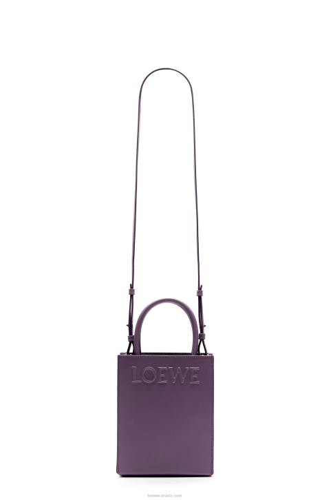 Loewe Standard A5 Tote in sleek calfskin 688V192 Women Deep Aubergine
