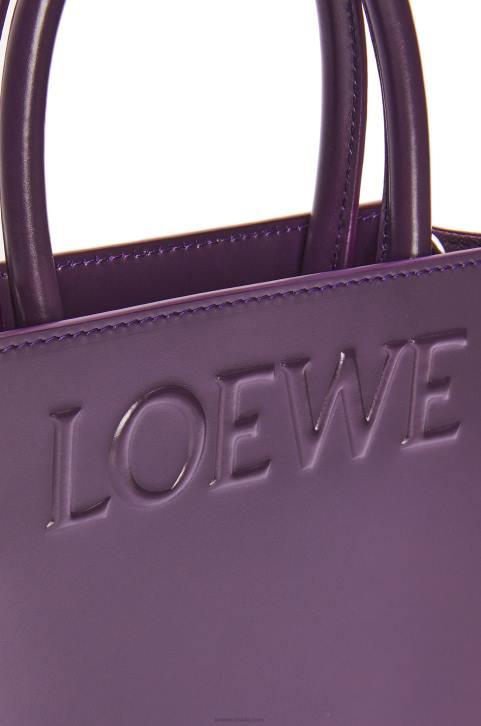 Loewe Standard A5 Tote in sleek calfskin 688V192 Women Deep Aubergine