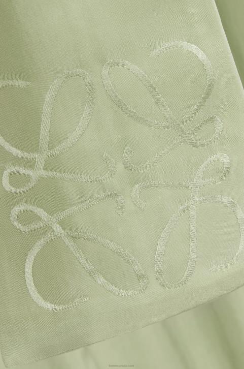 Loewe Anagram lavaliere dress in silk 688V1101 Women Pale Green