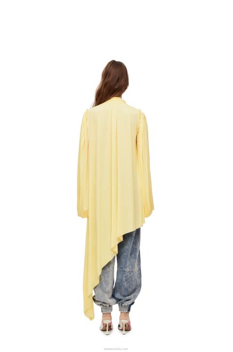 Loewe Asymmetric dress in viscose crepe jersey 688V1085 Women Vanilla