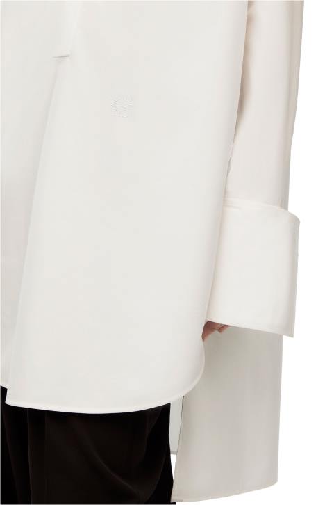 Loewe Deconstructed shirt dress in cotton 688V1095 Women Optic White