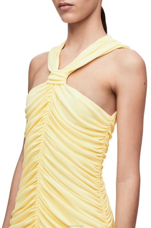 Loewe Draped long dress in crepe jersey 688V1076 Women Vanilla