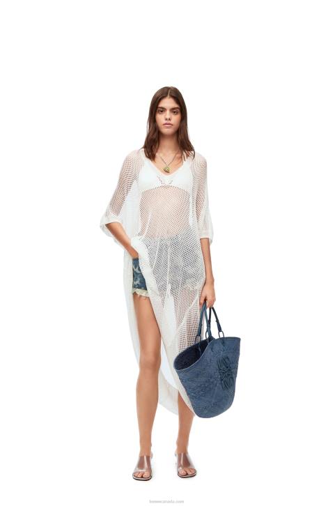 Loewe Mesh tunic dress in viscose 688V1045 Women White
