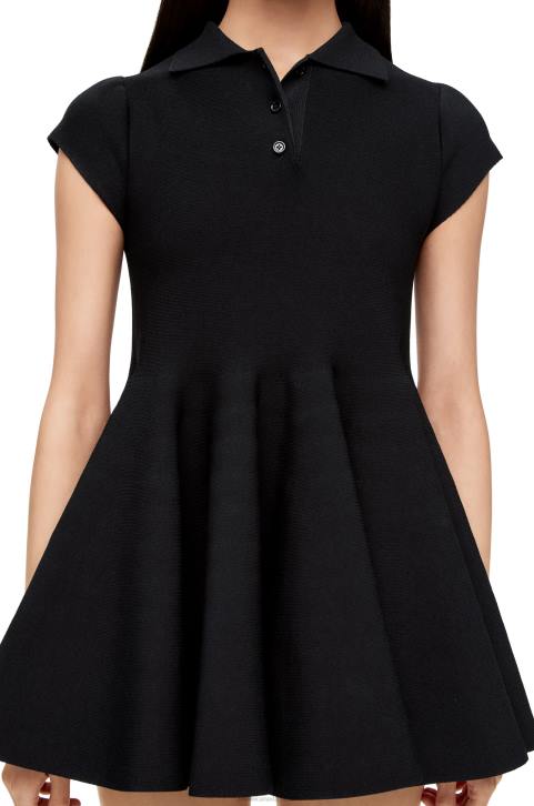 Loewe Mini dress in viscose blend knit 688V1079 Women Black