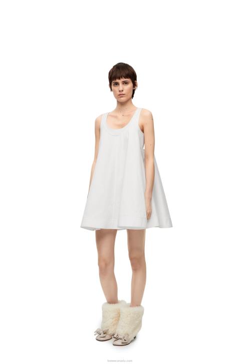 Loewe Trapeze dress in cotton 688V1034 Women White