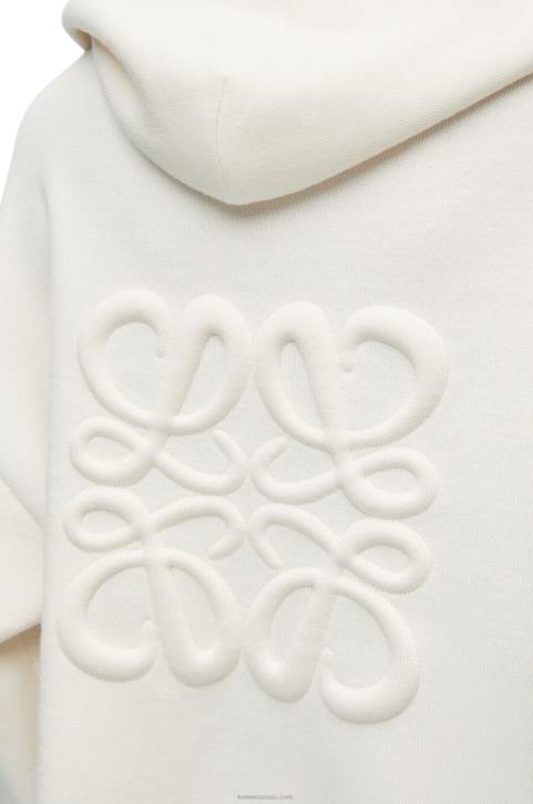 Loewe Anagram zip-up hoodie in wool 688V779 Women White