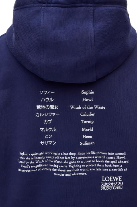 Loewe Turnip Head hoodie in cotton 688V844 Women Navy Blue