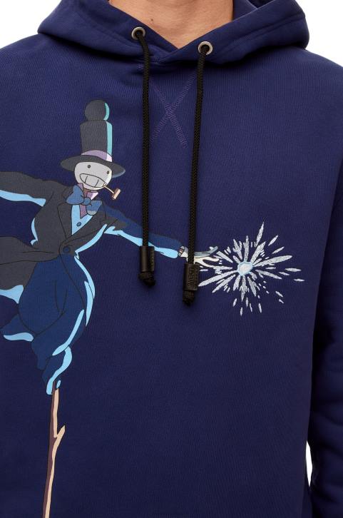 Loewe Turnip Head hoodie in cotton 688V844 Women Navy Blue