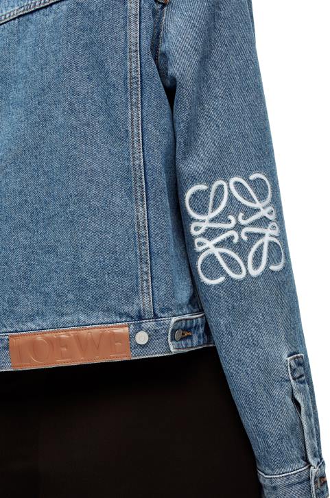 Loewe Anagram jacket in denim 688V1189 Women Mid Blue Denim