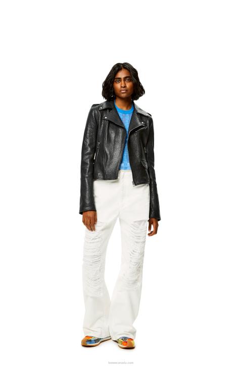 Loewe Biker jacket in nappa 688V1137 Women Black