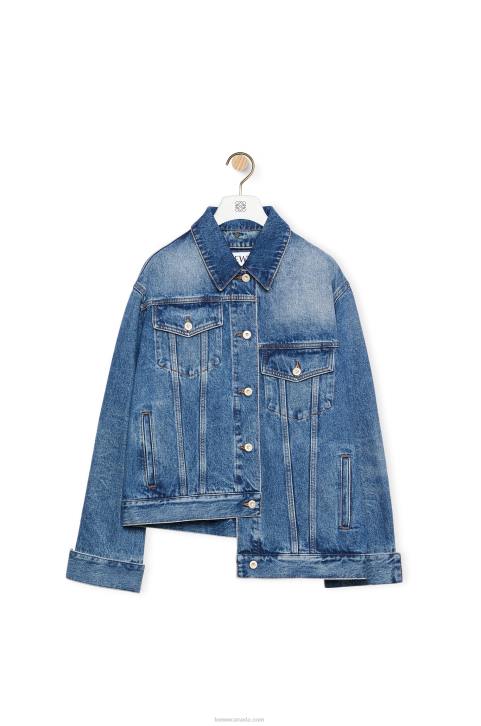 Loewe Deconstructed jacket in denim 688V1187 Women Sporty Blue