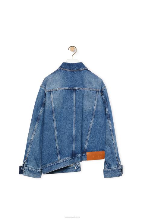 Loewe Deconstructed jacket in denim 688V1187 Women Sporty Blue