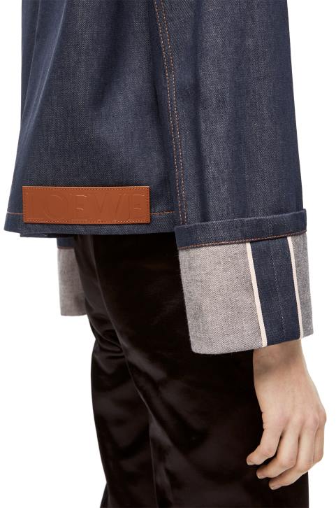 Loewe Fisherman turn-up jacket in denim 688V1183 Women Raw Denim
