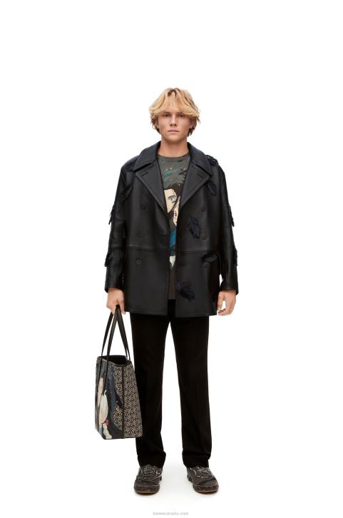 Loewe Howl peacoat in nappa 688V1107 Women Black