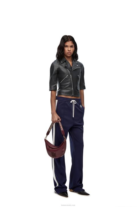 Loewe Short biker jacket in nappa 688V1116 Women Black