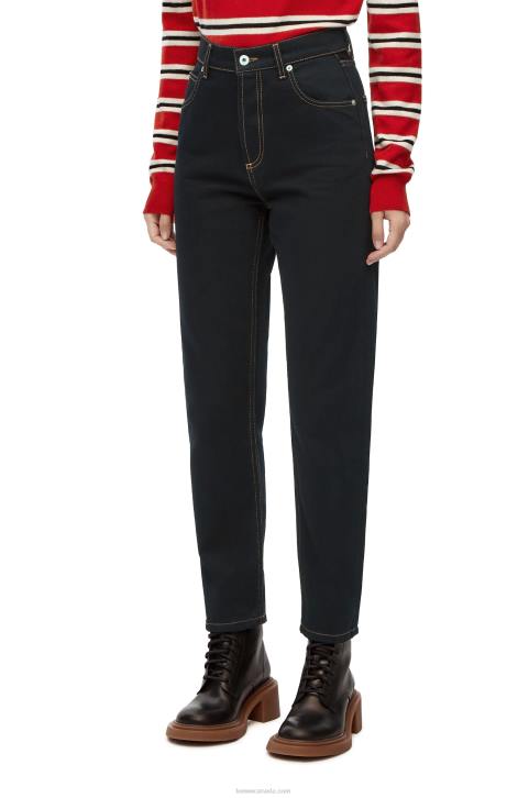 Loewe Anagram pocket tapered jeans in denim 688V1198 Women Black
