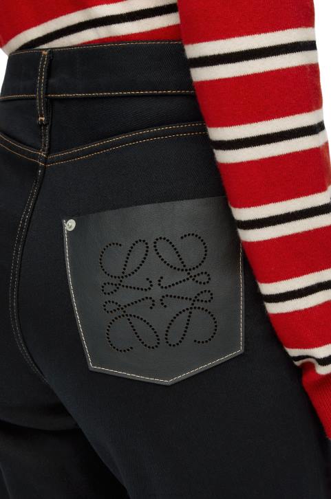 Loewe Anagram pocket tapered jeans in denim 688V1198 Women Black