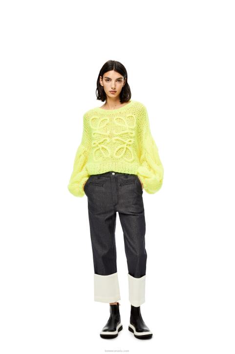 Loewe Fisherman jeans in denim 688V1196 Women Navy Blue