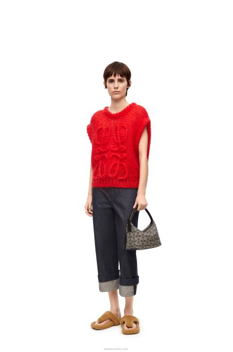 Loewe Fisherman turn-up jeans in denim 688V1191 Women Raw Denim