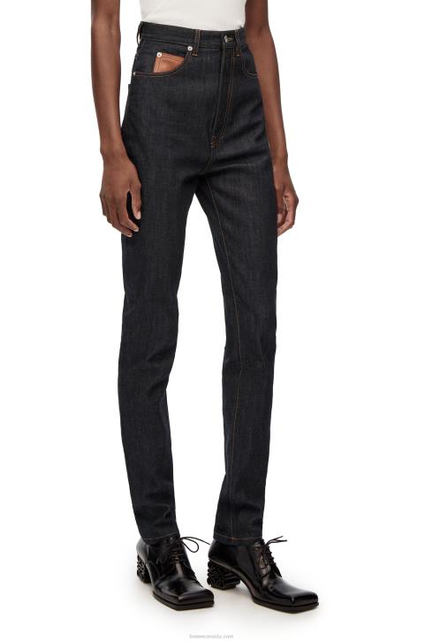 Loewe Skinny jeans in denim 688V1190 Women Raw Denim