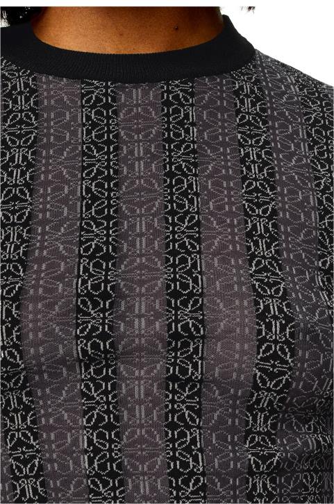 Loewe Anagram devore sweater in viscose 688V1016 Women Black