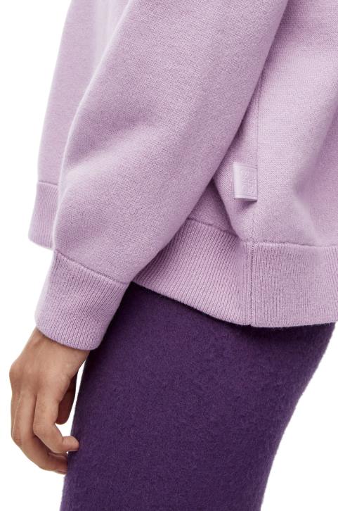 Loewe Oversize crew neck sweater in cashmere 688V1000 Women Lavander