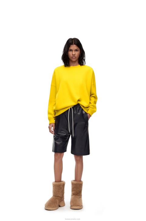 Loewe Oversize crew neck sweater in cashmere 688V1002 Women Yellow Lemon