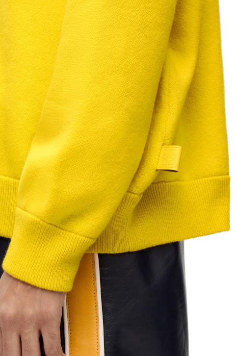 Loewe Oversize crew neck sweater in cashmere 688V1002 Women Yellow Lemon