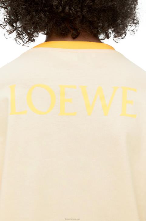 Loewe Heen long sleeve T-shirt in cotton 688V836 Women Beige