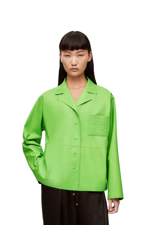 Loewe Anagram pyjama blouse in nappa 688V884 Women Fluo Green