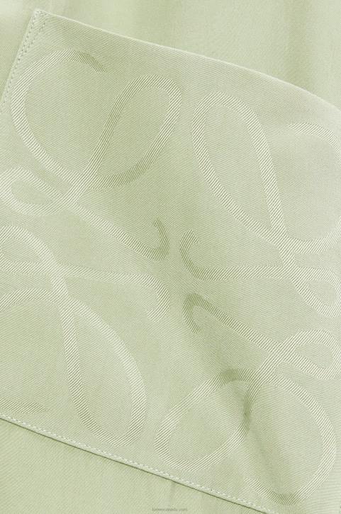 Loewe Anagram pyjama blouse in silk 688V911 Women Pale Green