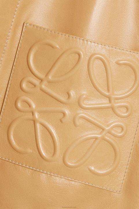 Loewe Pyjama blouse in nappa lambskin 688V895 Women Sand/Butter