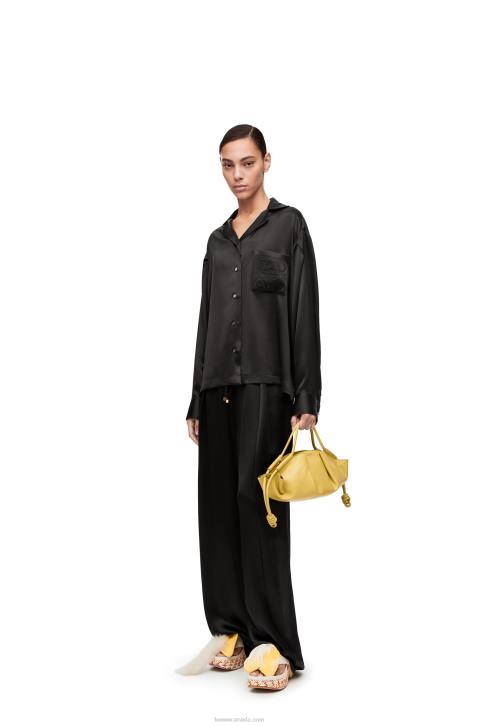 Loewe Pyjama blouse in silk 688V886 Women Black