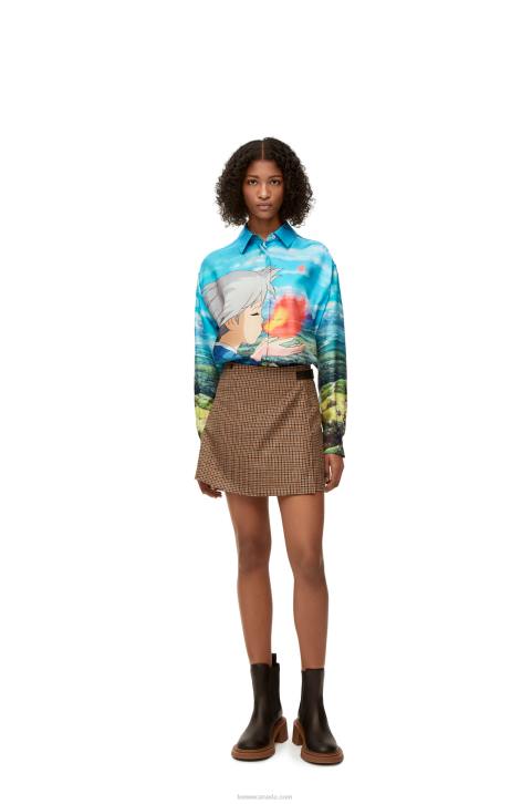 Loewe Calcifer shirt in silk 688V942 Women Multicolor