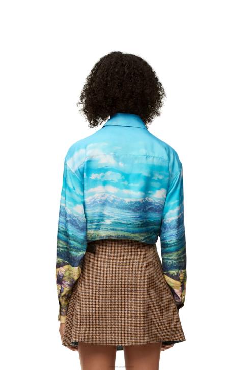 Loewe Calcifer shirt in silk 688V942 Women Multicolor