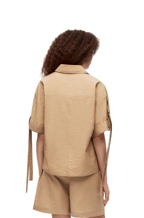 Loewe Cropped workwear shirt in cotton 688V864 Women Taos Taupe