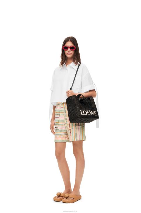 Loewe Cropped workwear shirt in cotton 688V877 Women White