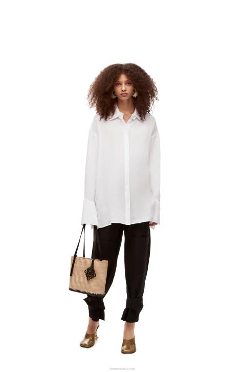 Loewe Deconstructed shirt in linen 688V866 Women White