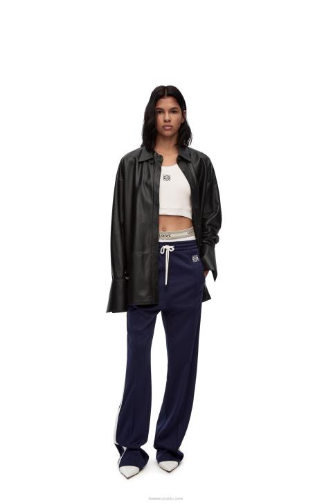 Loewe Deconstructed shirt in nappa lambskin 688V887 Women Black