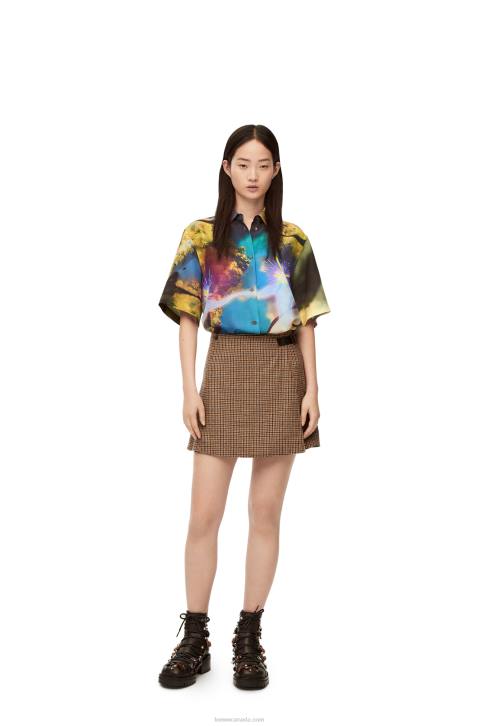 Loewe Magical Sky shirt in silk 688V946 Women Multicolor
