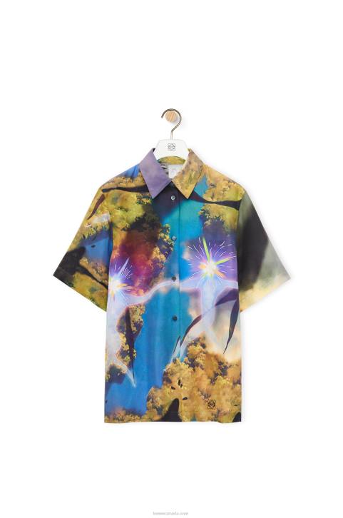Loewe Magical Sky shirt in silk 688V946 Women Multicolor