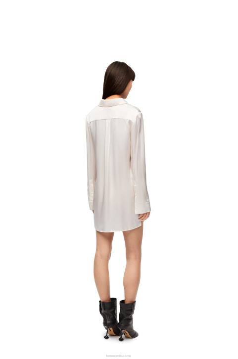 Loewe Maruja Mallo shirt in silk 688V855 Women White/Multicolor