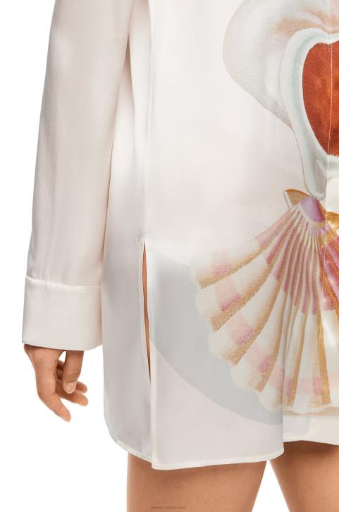Loewe Maruja Mallo shirt in silk 688V855 Women White/Multicolor