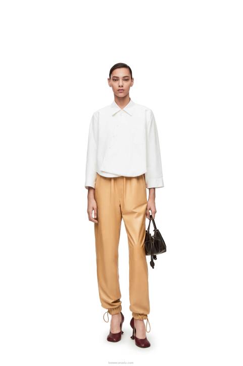 Loewe Padded trapeze shirt in cotton poplin 688V893 Women White