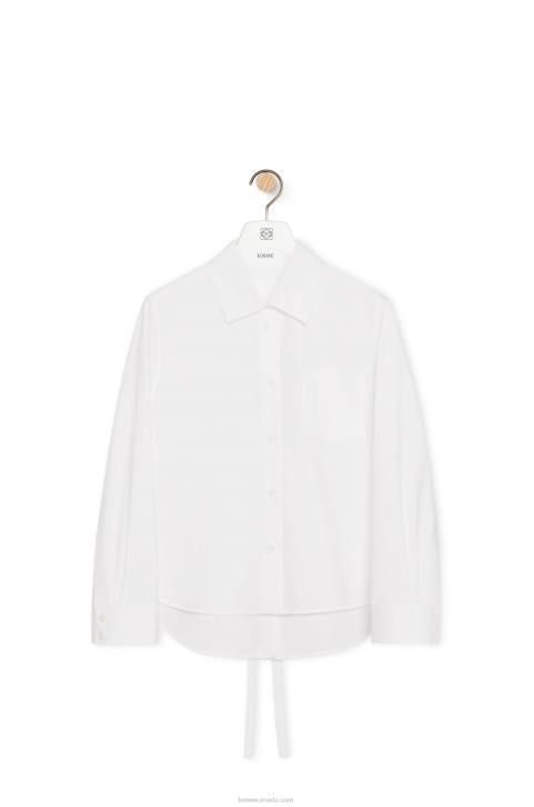 Loewe Trapeze shirt in cotton poplin 688V900 Women White